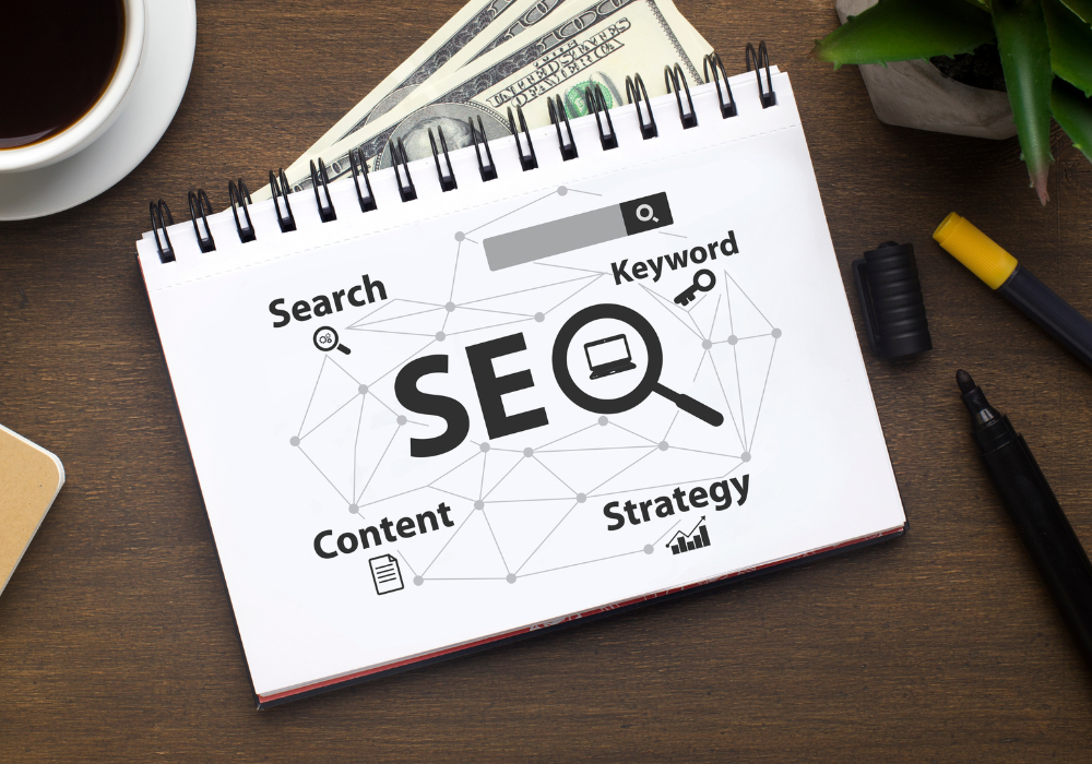 a picture of SEO on a notebook by Allan Manalili SEO Specialist in the philippines